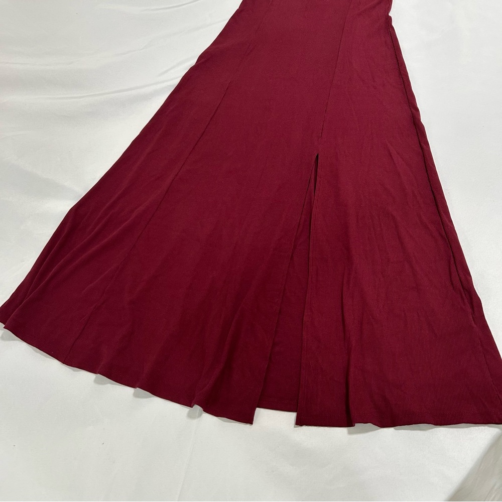 SOZY Burgundy Maxi Dress size 10 - Picture 4 of 9